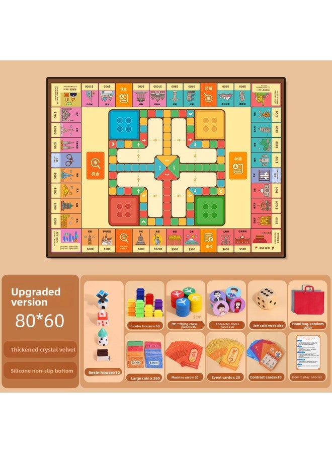 سجادة شطرنج طائرة كبيرة الحجم من إصدار ريتش وورلد تور سوبر ديلوكس، مناسبة للعب على سطح المكتب أو كبساط أرضي، مثالية للأطفال والكبا